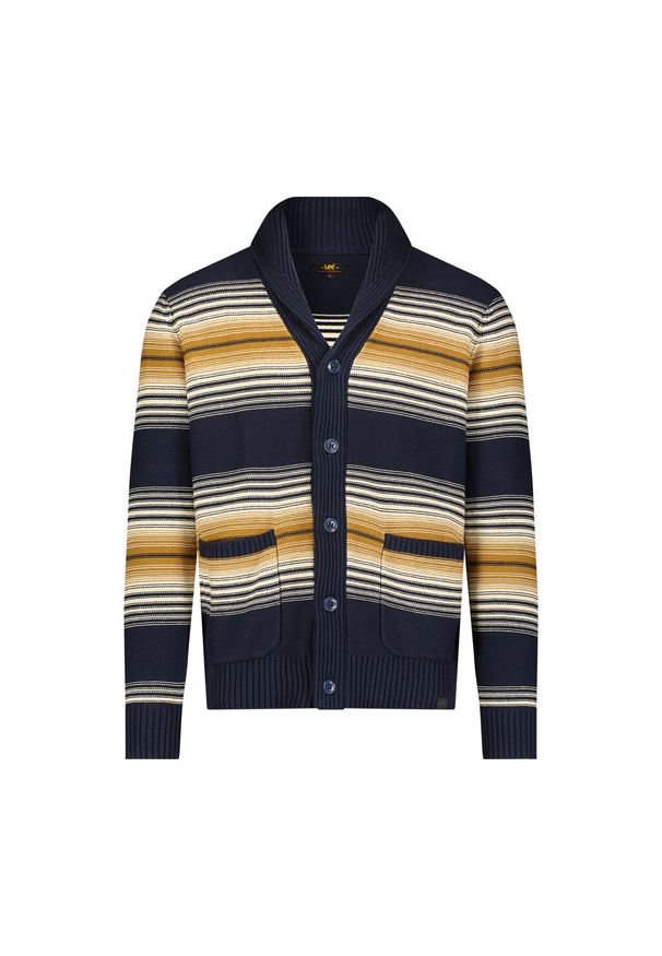 Lee - LEE MĘSKI SWETER FRONTIER CARDIGAN NAVY 112357966 LD47013678