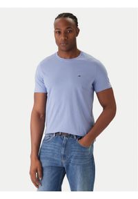 Tommy Jeans T-Shirt DM0DM04411 Niebieski Slim Fit. Kolor: niebieski. Materiał: bawełna #1