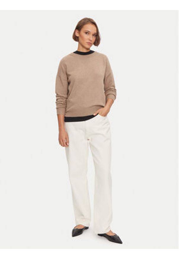 Replay Sweter DK3301.000.G23372 Beżowy Loose Fit. Kolor: beżowy. Materiał: syntetyk