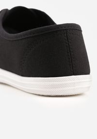 Renee - Czarne Klasyczne Sznurowane Tenisówki na Płaskiej Podeszwie Efona. Okazja: na co dzień. Kolor: czarny. Obcas: na płaskiej podeszwie. Styl: klasyczny #5