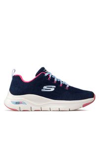 skechers - Skechers Sneakersy Comfy Wave 149414/NVHP Granatowy. Kolor: niebieski. Materiał: materiał