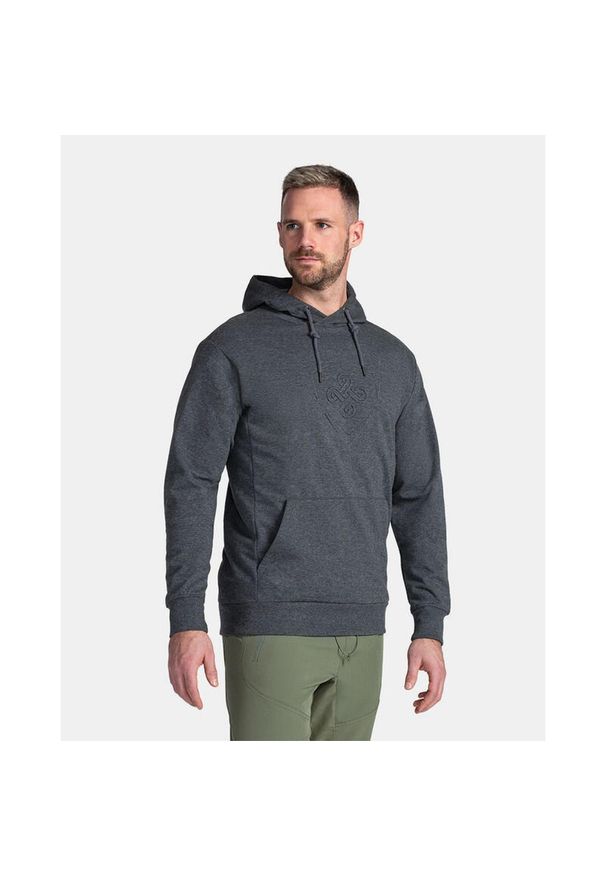 Męska bawełniana bluza z kapturem Kilpi LAGOA-M. Typ kołnierza: kaptur. Kolor: szary. Materiał: bawełna