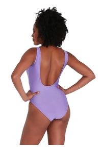 Strój Kąpielowy Speedo Logo U-back – Fioletowo-Biały - Rozmiar 30. Kolor: fioletowy. Wzór: motyw zwierzęcy