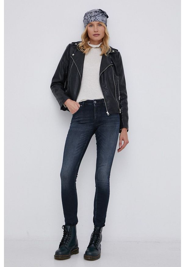 only - Only Jeansy damskie medium waist. Kolor: niebieski