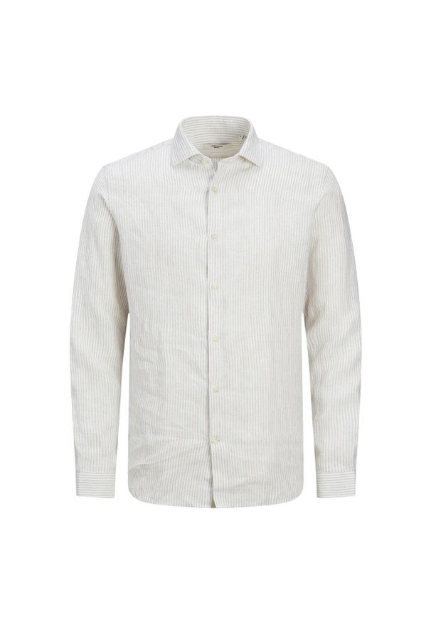 Koszula Jack & Jones Parker Len trawertyn. Kolor: wielokolorowy. Materiał: len