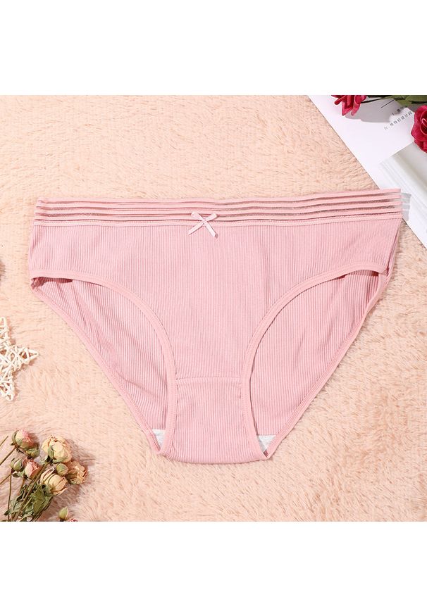 Intica - Figi damskie z elastycznym pasem na co dzień Esma. Kolor: różowy. Materiał: materiał