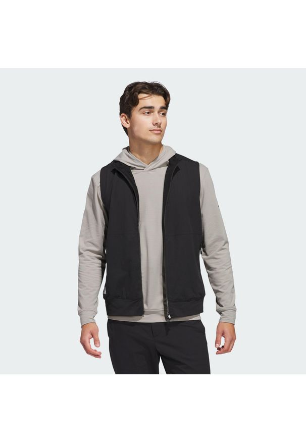 Adidas - Bezrękawnik Ultimate365 Tour Full-Zip. Typ kołnierza: golf. Kolor: czarny. Materiał: materiał. Długość rękawa: bez rękawów. Sport: golf