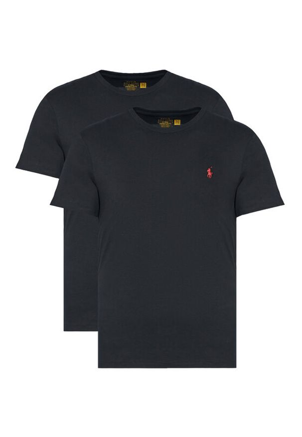 Polo Ralph Lauren Komplet 2 t-shirtów 710P02583003 Czarny Slim Fit. Typ kołnierza: polo. Kolor: czarny. Materiał: bawełna