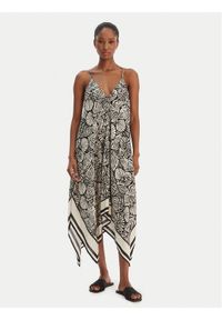 Seafolly Sukienka letnia C Shells 55763-DR Czarny Regular Fit. Kolor: czarny. Materiał: wiskoza. Sezon: lato #1