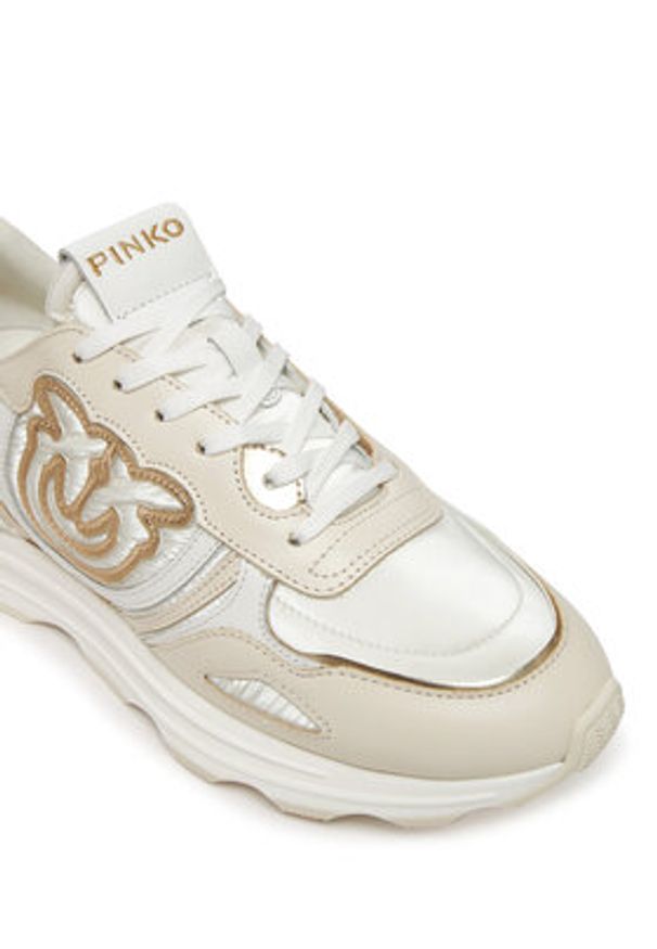 Pinko - PINKO Sneakersy Zoe 01 SS0087P023 Biały. Kolor: biały. Materiał: skóra