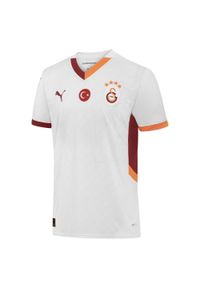 Puma - Męska koszulka wyjazdowa Galatasaray SK 24/25 PUMA White Red Rhythm. Kolor: czerwony, wielokolorowy, biały