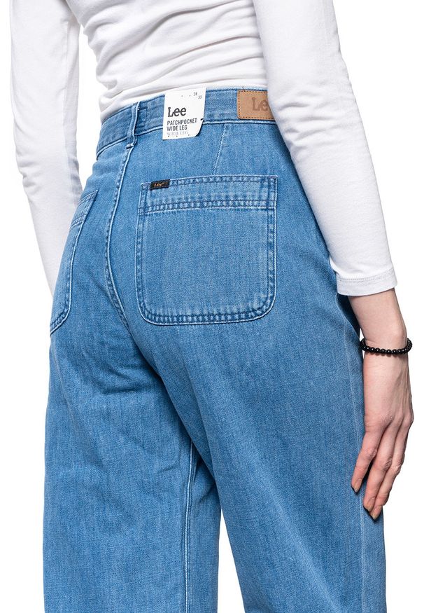 Lee - DAMSKIE SPODNIE JEANSOWE LEE WIDE LEG L30YRCNC 112106896