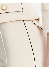 Elisabetta Franchi Spodnie materiałowe PA-084-51E2 Écru Regular Fit. Materiał: syntetyk #3