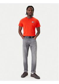Tommy Jeans T-Shirt Essential DM0DM20740 Pomarańczowy Slim Fit. Kolor: pomarańczowy. Materiał: bawełna #2