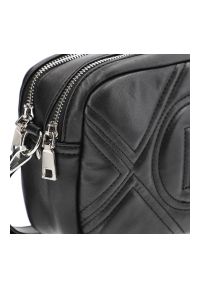 Torebka damska Filippo, z podwójną komorą i regulowanym paskiem, czarna, TD0382/22 BK. Kolor: czarny. Wzór: gładki. Materiał: skórzane. Styl: casual, elegancki #3