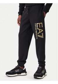 EA7 Emporio Armani Spodnie dresowe 7M001415 AF22266 MC004 Czarny Regular Fit. Kolor: czarny. Materiał: bawełna #1