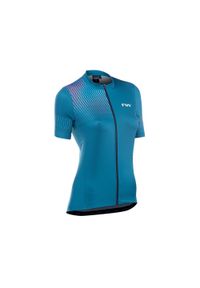 Koszulka rowerowa damska NORTHWAVE ORIGIN Wmn Jersey niebieska. Kolor: niebieski. Materiał: jersey #1