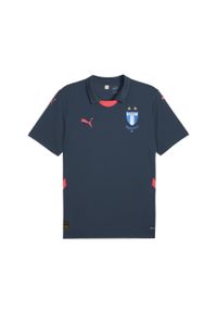 Puma - Męska koszulka wyjazdowa Malmö FF PUMA Dark Night Fire Orchid Blue Red. Kolor: czerwony, wielokolorowy, niebieski