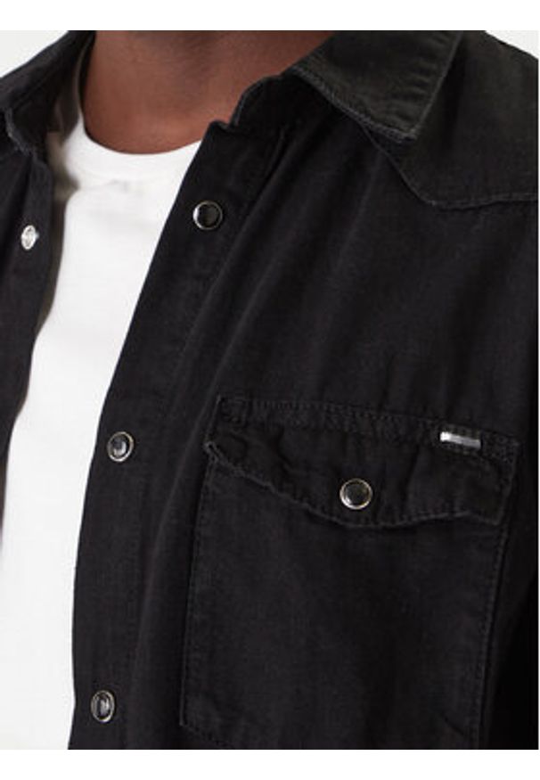 Tommy Jeans Koszula jeansowa Western DM0DM22432 Czarny Relaxed Fit. Kolor: czarny. Materiał: bawełna