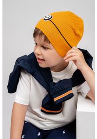 Jamiks czapka dziecięca Taman kolor pomarańczowy z cienkiej dzianiny. Kolor: pomarańczowy. Materiał: dzianina