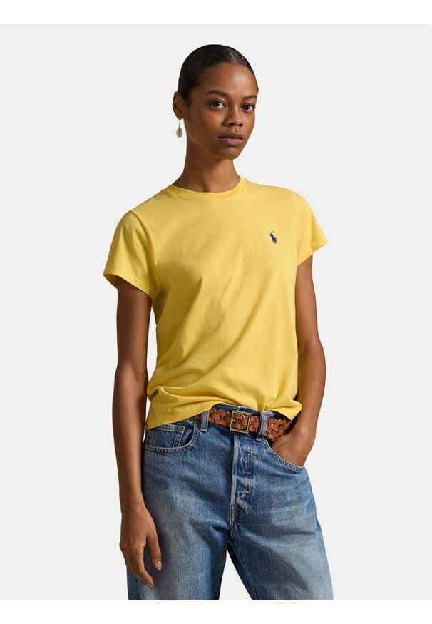 Polo Ralph Lauren T-Shirt 211B14605017 Żółty Classic Fit. Typ kołnierza: polo. Kolor: żółty. Materiał: bawełna