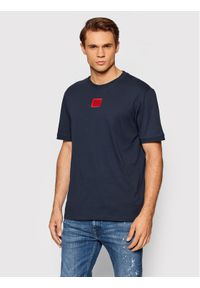 Hugo T-Shirt Diragolino212 50447978 Granatowy Regular Fit. Kolor: niebieski. Materiał: bawełna
