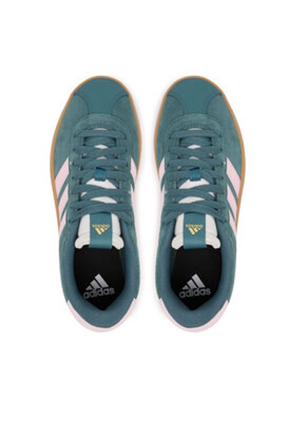 Adidas - adidas Sneakersy VL Court 3.0 Shoes JR0955 Zielony. Kolor: zielony. Materiał: skóra, zamsz