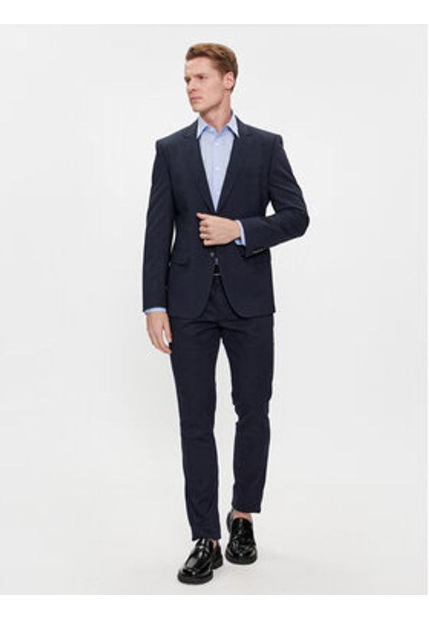 TOMMY HILFIGER - Tommy Hilfiger Koszula Cl Flex Poplin Rf Shirt MW0MW31219 Błękitny Regular Fit. Kolor: niebieski. Materiał: bawełna