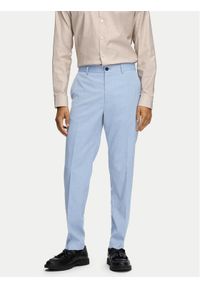 Selected Homme Spodnie garniturowe 16092419 Błękitny Slim Fit. Kolor: niebieski. Materiał: syntetyk