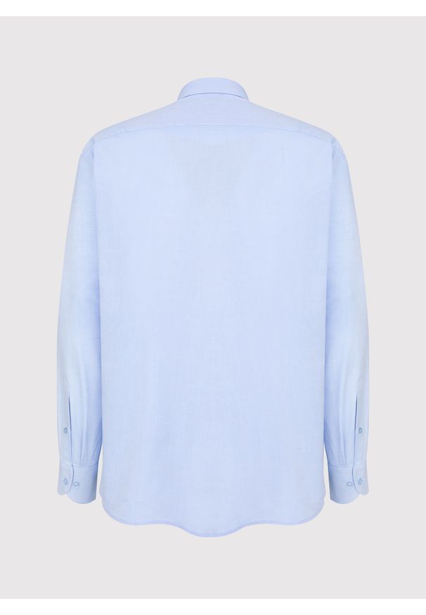 Pako Lorente - PAKO LORENTE – Gładka elegancka błękitna koszula męska. Typ kołnierza: kołnierzyk klasyczny. Kolor: niebieski. Materiał: bawełna. Długość rękawa: długi rękaw. Długość: długie. Wzór: gładki. Styl: elegancki