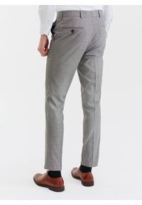 Pako Lorente - PAKO LORENTE – Męskie spodnie garniturowe w kratę w brązowych tonach. Kolor: brązowy. Materiał: poliester, elastan, wiskoza #6