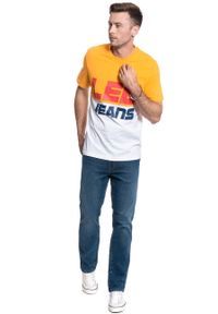 Lee - LEE T SHIRT COLOUR BLOCK TEE RADIANT YELLOW L60PFELG 112113471. Wzór: nadruk #8