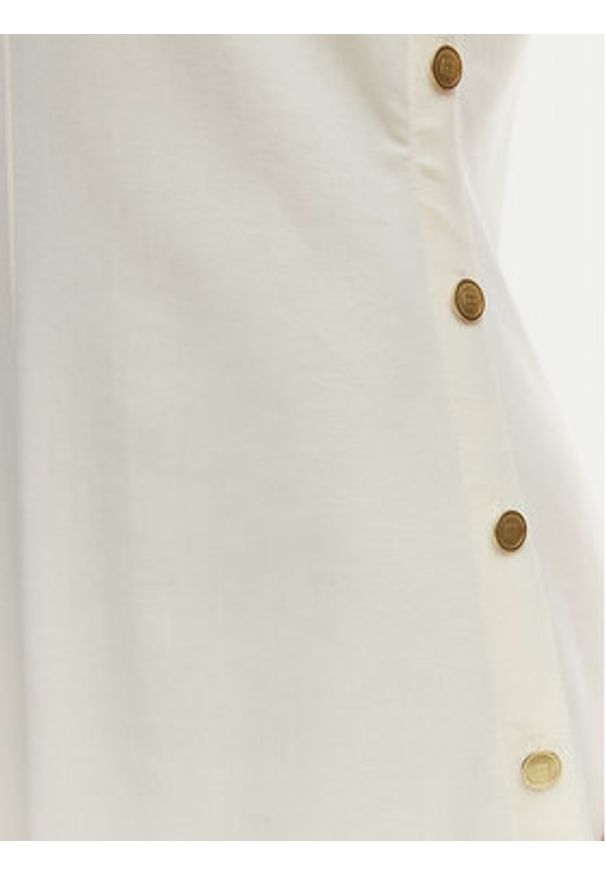 TOMMY HILFIGER - Tommy Hilfiger Sukienka codzienna WW0WW48774 Beżowy Regular Fit. Okazja: na co dzień. Kolor: beżowy. Materiał: bawełna. Typ sukienki: proste. Styl: casual