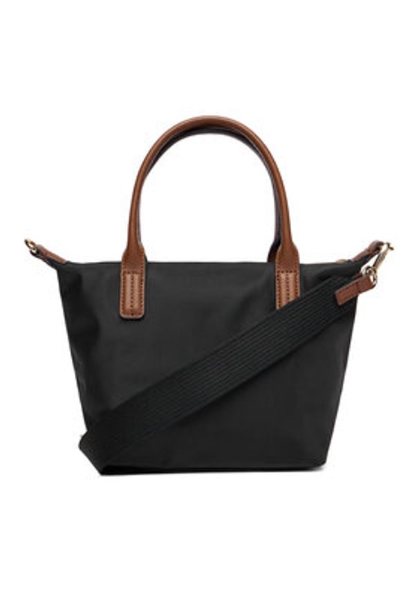 TOMMY HILFIGER - Tommy Hilfiger Torebka Popette Mini Tote AW0AW17709 Czarny. Kolor: czarny