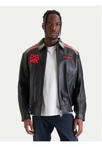 Hugo - HUGO Kurtka skórzana Lugor 50559737 Czarny Regular Fit. Kolor: czarny. Materiał: skóra #4