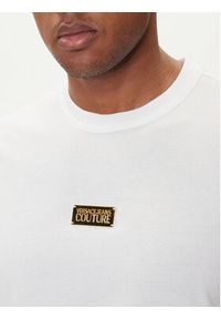 Versace Jeans Couture T-Shirt 79GAHT08 CJ00T Biały Regular Fit. Kolor: biały. Materiał: bawełna #4