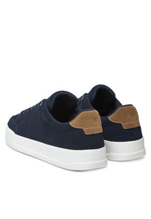 TOMMY HILFIGER - Tommy Hilfiger Sneakersy Th Court Summer Suede FM0FM05517 Granatowy. Kolor: niebieski. Materiał: skóra, zamsz
