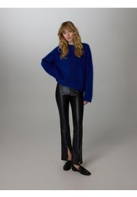 Reserved - Spodnie z imitacji skóry - czarny. Kolor: czarny. Materiał: skóra #1