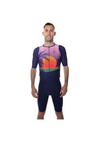 C-LAB - Koszulka z krótkim rękawem rowery szosowe C-Lab Leggera Ibiza granatowy. Kolor: niebieski, wielokolorowy. Długość rękawa: krótki rękaw. Długość: krótkie. Sport: kolarstwo #1