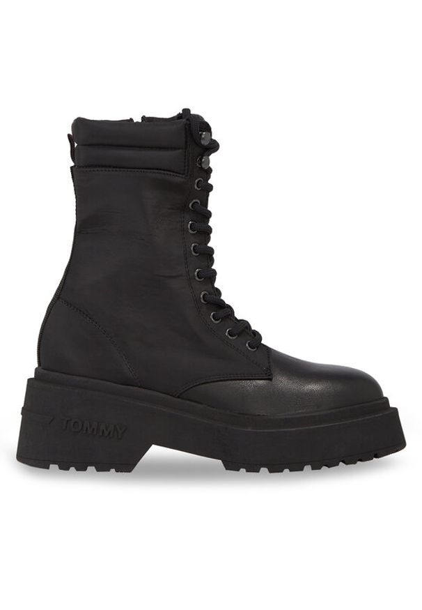 Tommy Jeans Trzewiki Tjw Lace Up Padded Boot EN0EN02405 Czarny. Kolor: czarny. Materiał: materiał