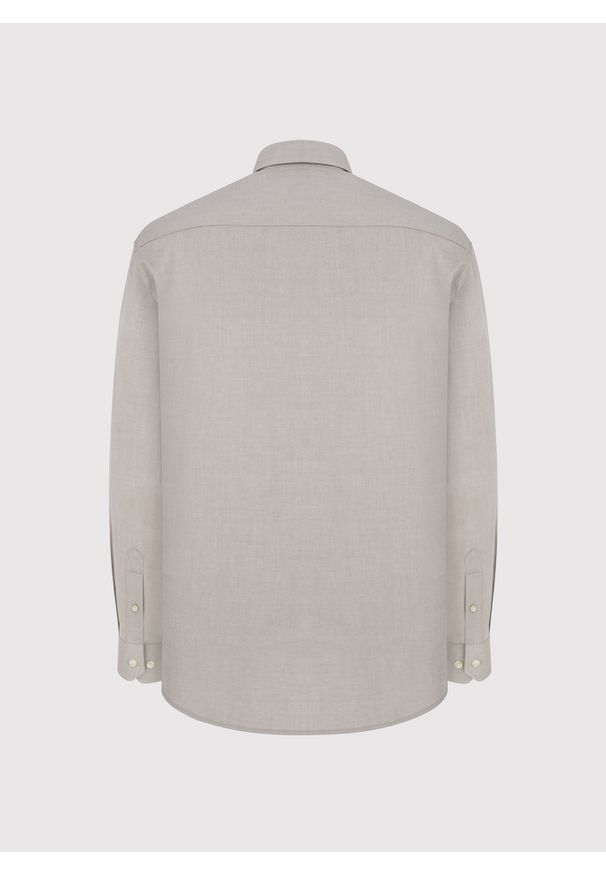 Pako Lorente - PAKO LORENTE – Gładka koszula męska beżowa długi rękaw. Okazja: na co dzień. Kolor: beżowy, zielony. Materiał: bawełna. Długość rękawa: długi rękaw. Długość: długie. Wzór: gładki. Styl: casual