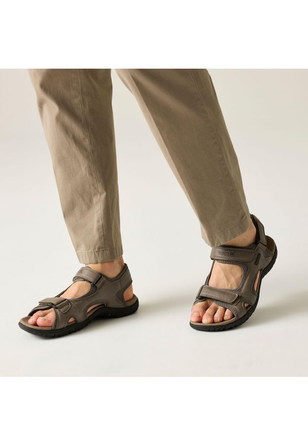 Regatta - Haris Męskie lekkie sandały turystyczne. Kolor: brązowy. Sport: turystyka piesza
