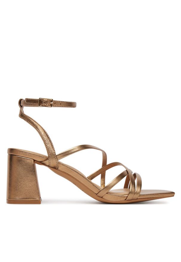 Aldo Sandały Esther 14039517 Złoty. Kolor: złoty. Materiał: skóra