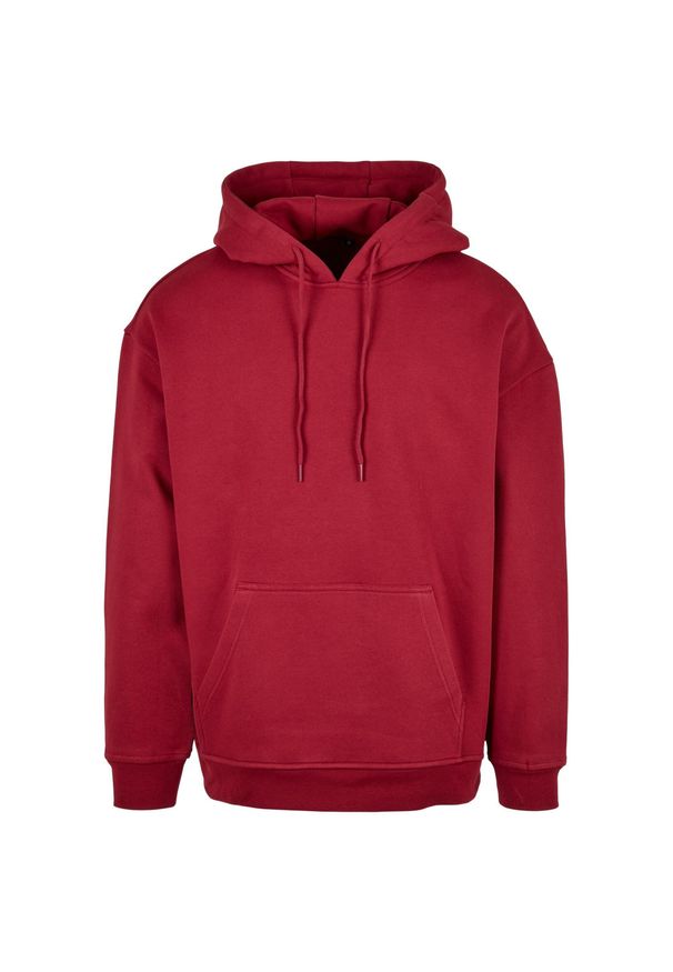 BUILD YOUR BRAND - Bluza Z Kapturem Męska Oversized. Typ kołnierza: kaptur. Kolor: czerwony, wielokolorowy, brązowy