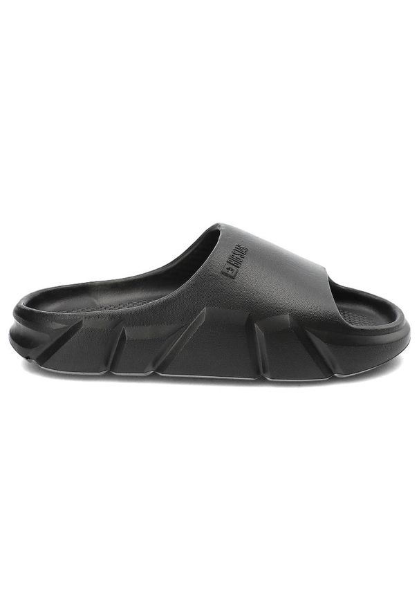 Big-Star - Czarne Klapki Big Star Wodoodporne Buty Damskie. Okazja: na plażę. Kolor: czarny. Wzór: geometria