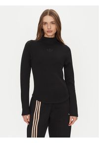 Adidas - adidas Bluzka Structured Interlock JJ0937 Czarny Slim Fit. Kolor: czarny. Materiał: bawełna #1
