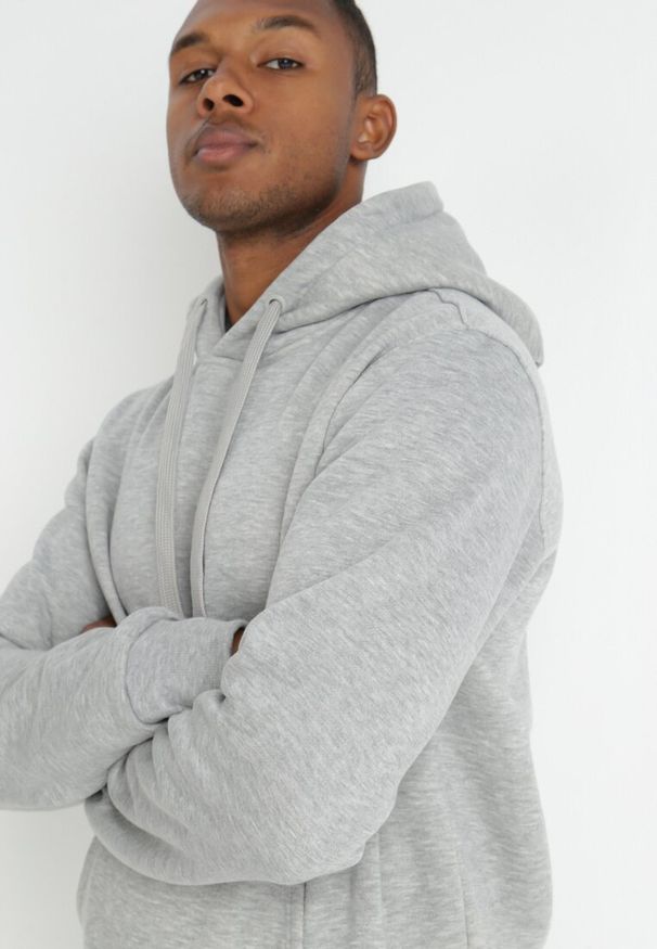 Born2be - Szara Bluza Evoire. Okazja: na co dzień. Typ kołnierza: kaptur. Kolor: szary. Materiał: jeans. Styl: klasyczny, casual