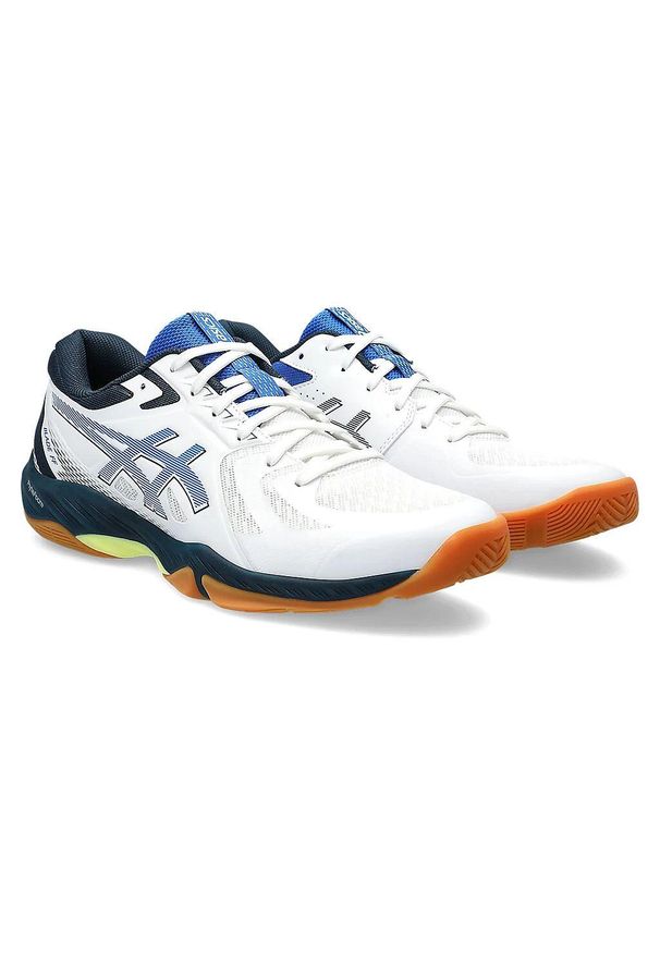 Buty do squasha męskie Asics Blade FF WH 1071A093-100. Kolor: biały, niebieski, wielokolorowy