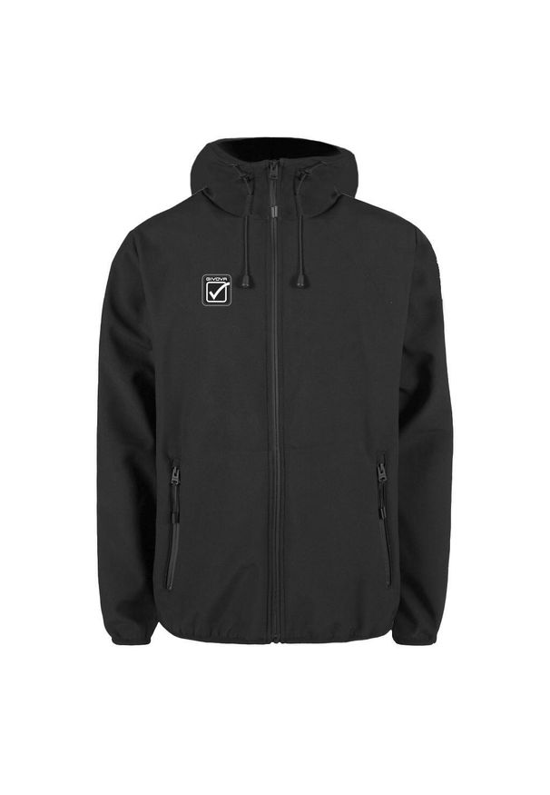 Unisex Givova Softshell Kurtka Czarna L - Wiatroszczelna i Oddychająca. Kolor: czarny. Materiał: poliester. Sport: turystyka piesza