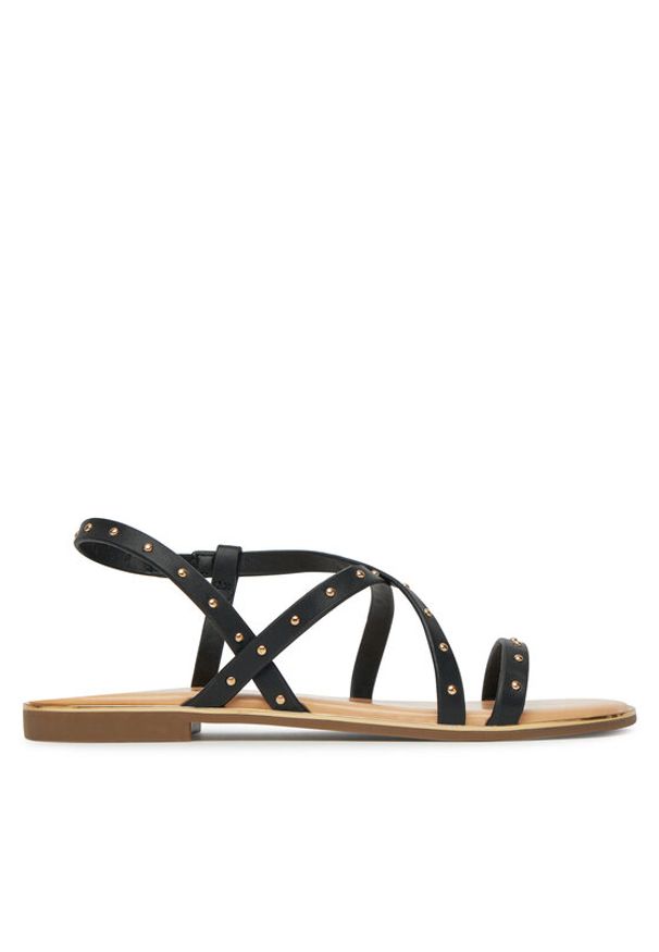 ONLY Shoes Sandały Onlmari-4 Pu Studs 15342339 Czarny. Kolor: czarny. Materiał: skóra
